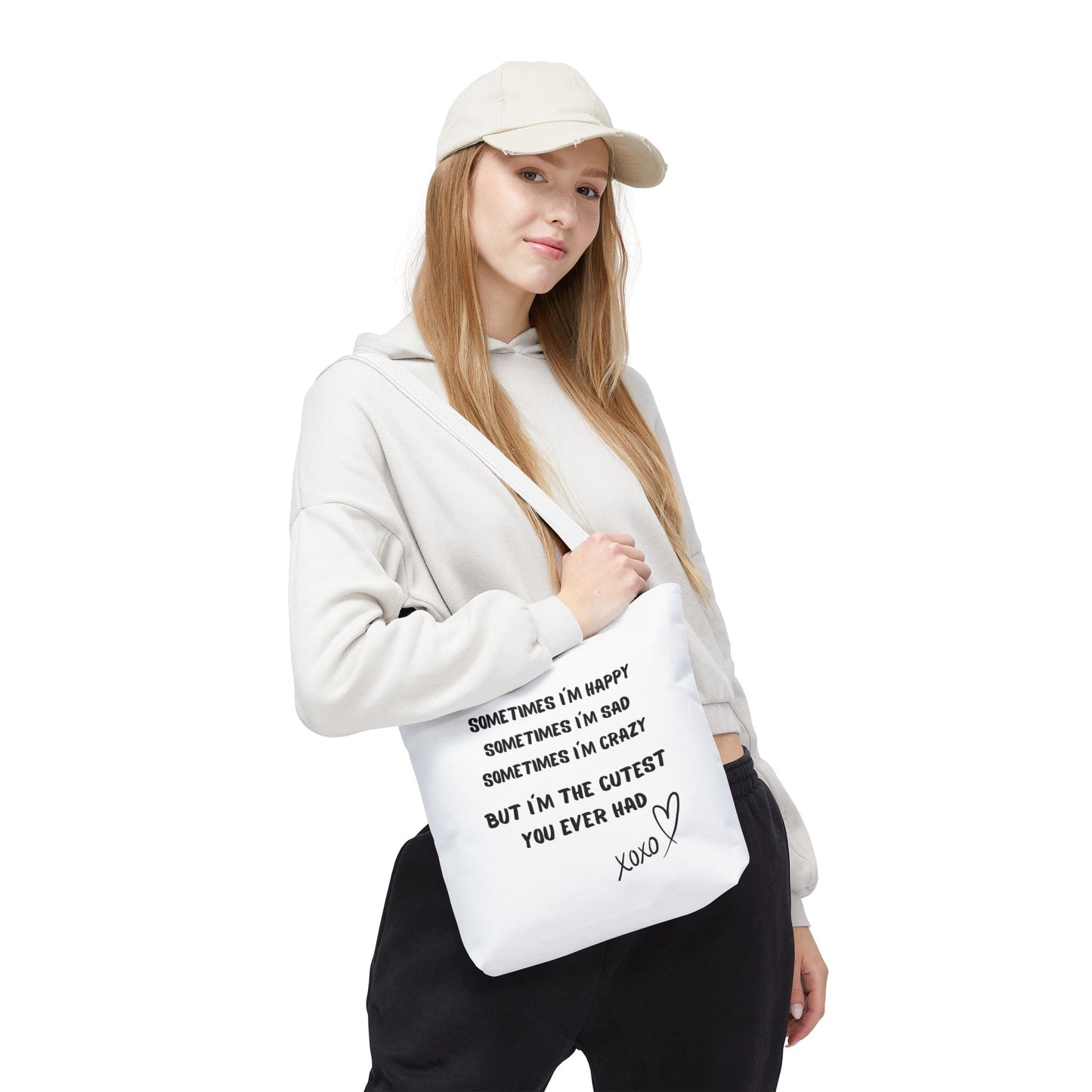 HAPPY SAD CRAZY Tote Bag (AOP)