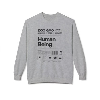 HUMAN BEING Unisex Midweight Softstyle Fleece Crewneck Sweatshirt