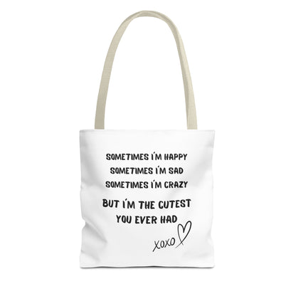 HAPPY SAD CRAZY Tote Bag (AOP)