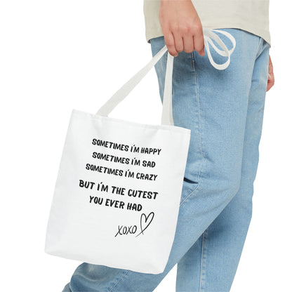 HAPPY SAD CRAZY Tote Bag (AOP)