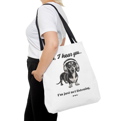 DOXIE NOT LISTENING Tote Bag (AOP)