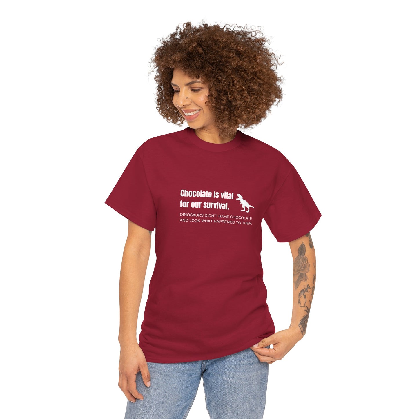 CHOCOLATE IS VITAL Unisex Heavy Cotton Tee