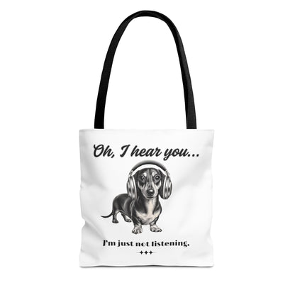 DOXIE NOT LISTENING Tote Bag (AOP)