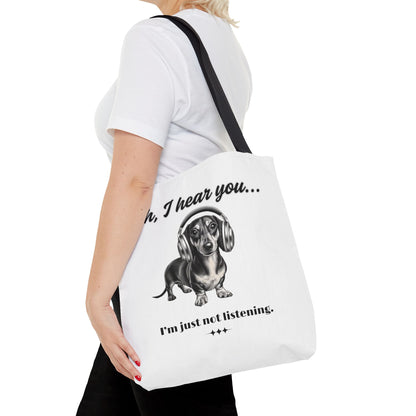 DOXIE NOT LISTENING Tote Bag (AOP)