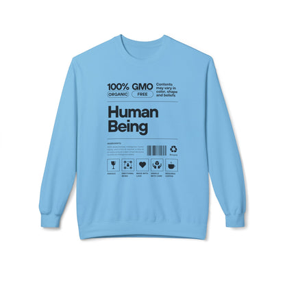 HUMAN BEING Unisex Midweight Softstyle Fleece Crewneck Sweatshirt