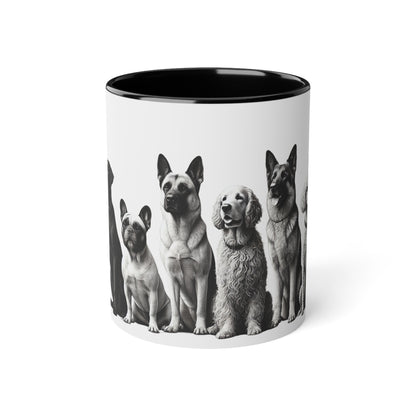 DOG FRIENDS White Accent Mug, 11oz