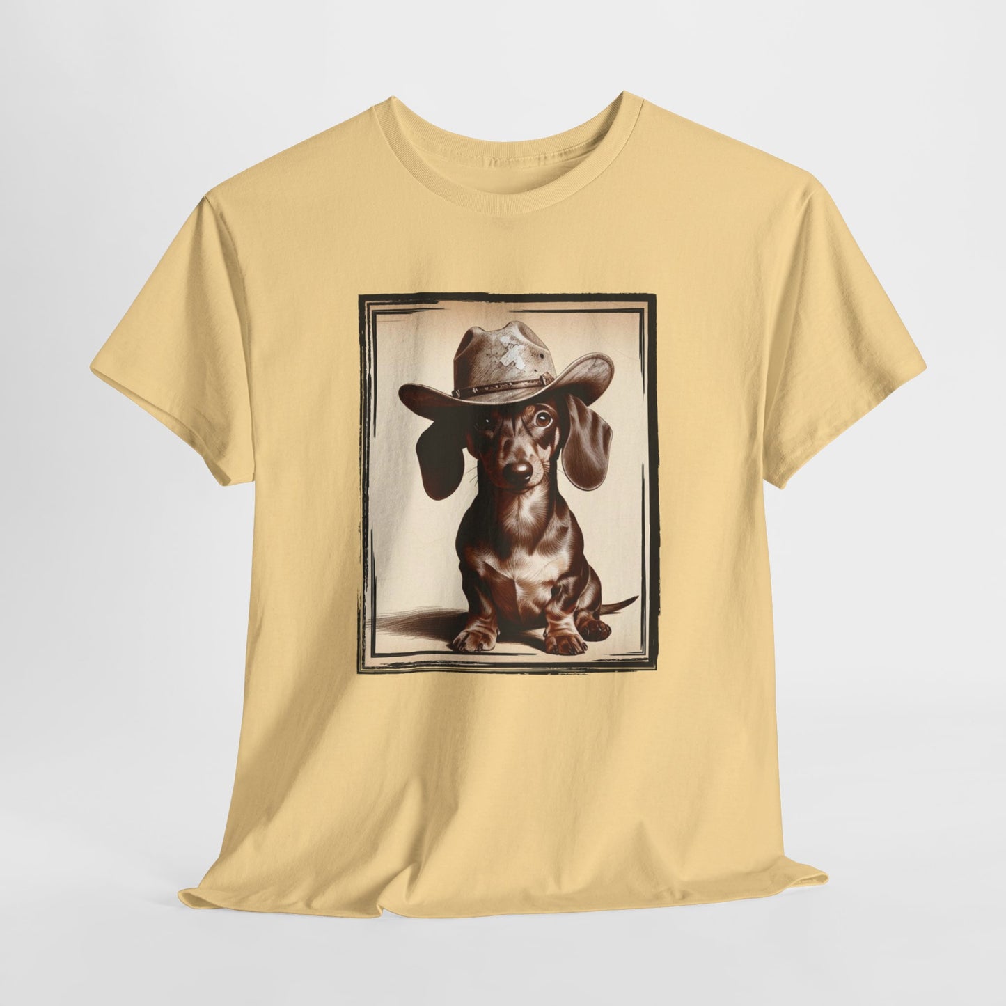 DACHSHUND COWBOY Unisex Heavy Cotton Tee