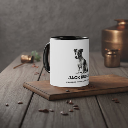 JACK RUSSELL White Accent Mug, 11oz