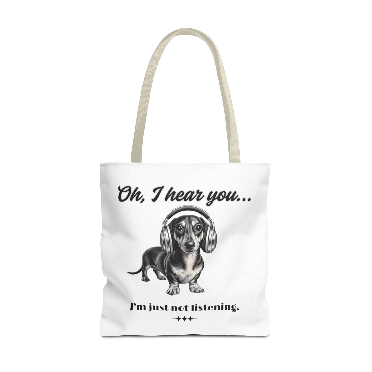 DOXIE NOT LISTENING Tote Bag (AOP)