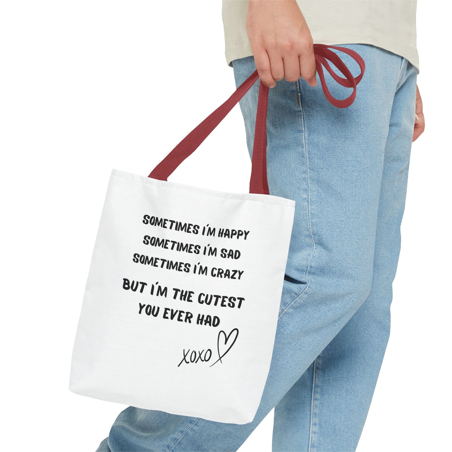 HAPPY SAD CRAZY Tote Bag (AOP)