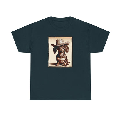 DACHSHUND COWBOY Unisex Heavy Cotton Tee