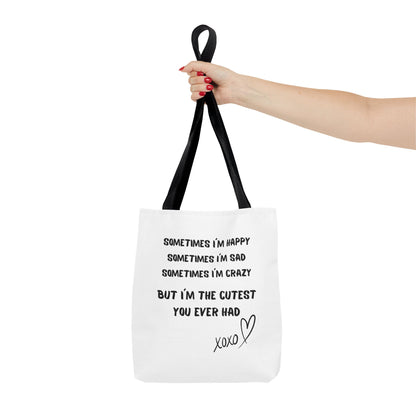 HAPPY SAD CRAZY Tote Bag (AOP)