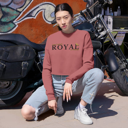 I FANCY I USED TO BE ROYAL Women's Cropped Sweatshirt