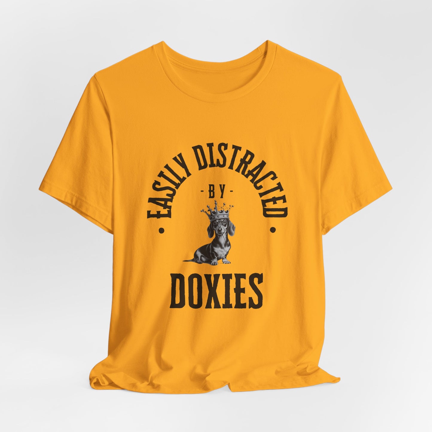 EASILY DISTRACTED BY DOXIES Unisex Jersey Short Sleeve Tee