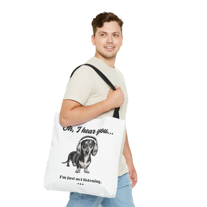 DOXIE NOT LISTENING Tote Bag (AOP)