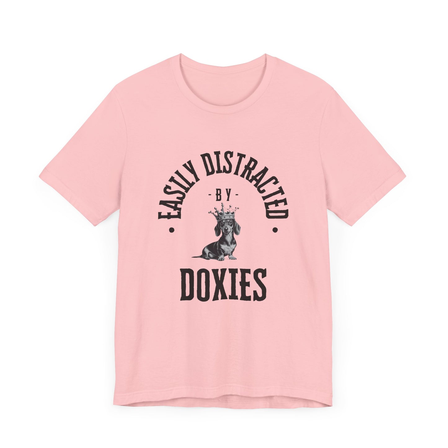 EASILY DISTRACTED BY DOXIES Unisex Jersey Short Sleeve Tee