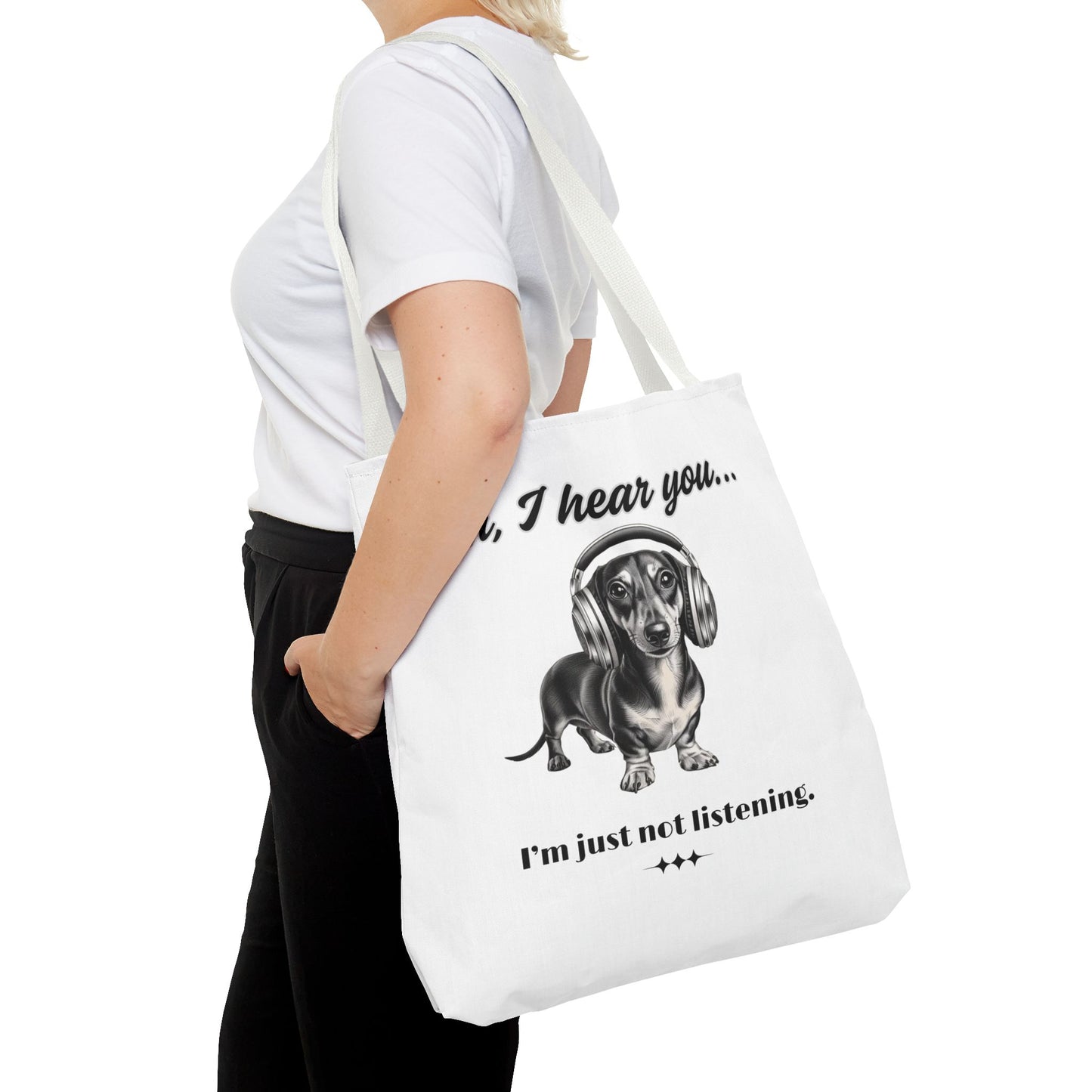 DOXIE NOT LISTENING Tote Bag (AOP)