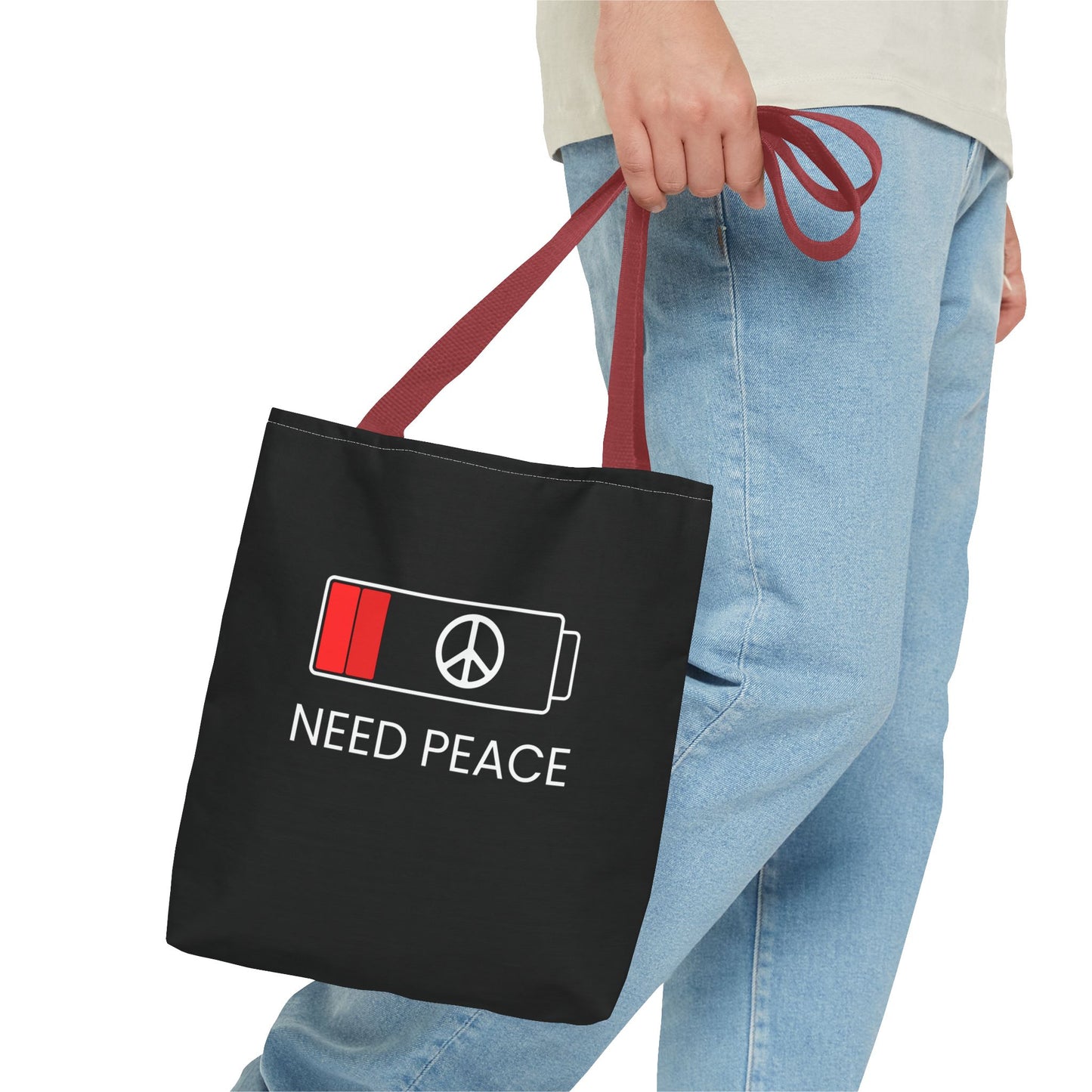 NEED PEACE Tote Bag (AOP)