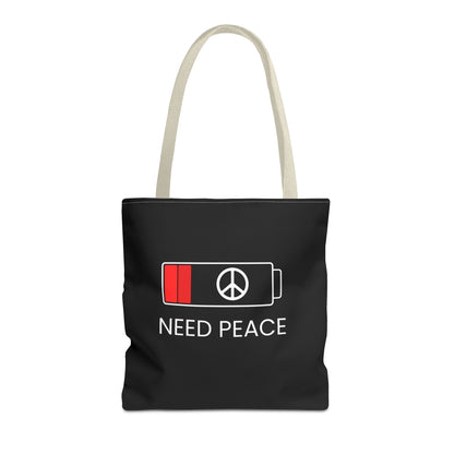 NEED PEACE Tote Bag (AOP)