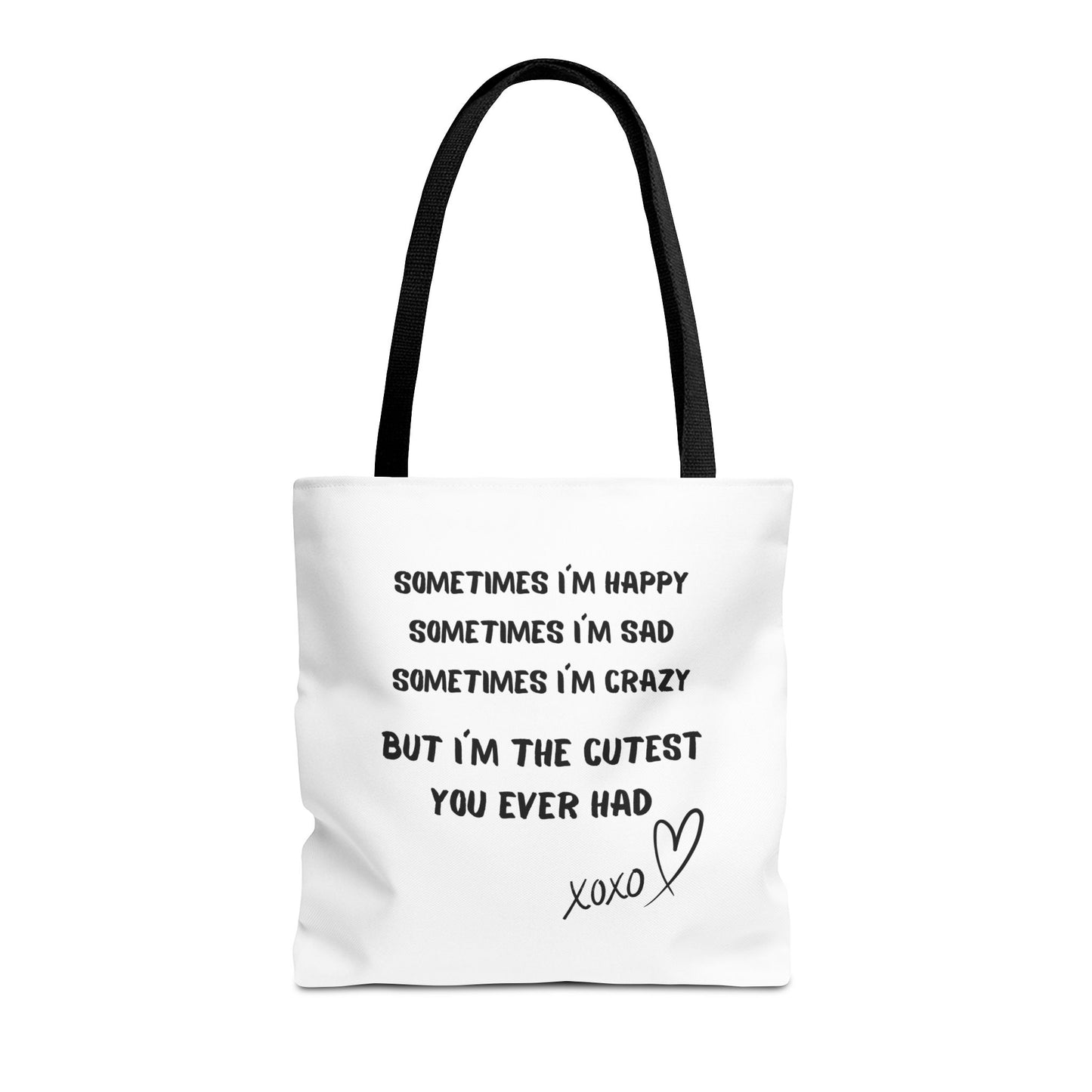 HAPPY SAD CRAZY Tote Bag (AOP)