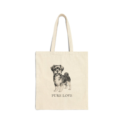 LOWCHEN PURE LOVE Cotton Canvas Tote Bag