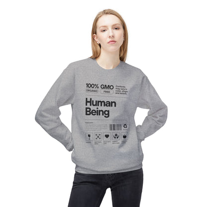 HUMAN BEING Unisex Midweight Softstyle Fleece Crewneck Sweatshirt