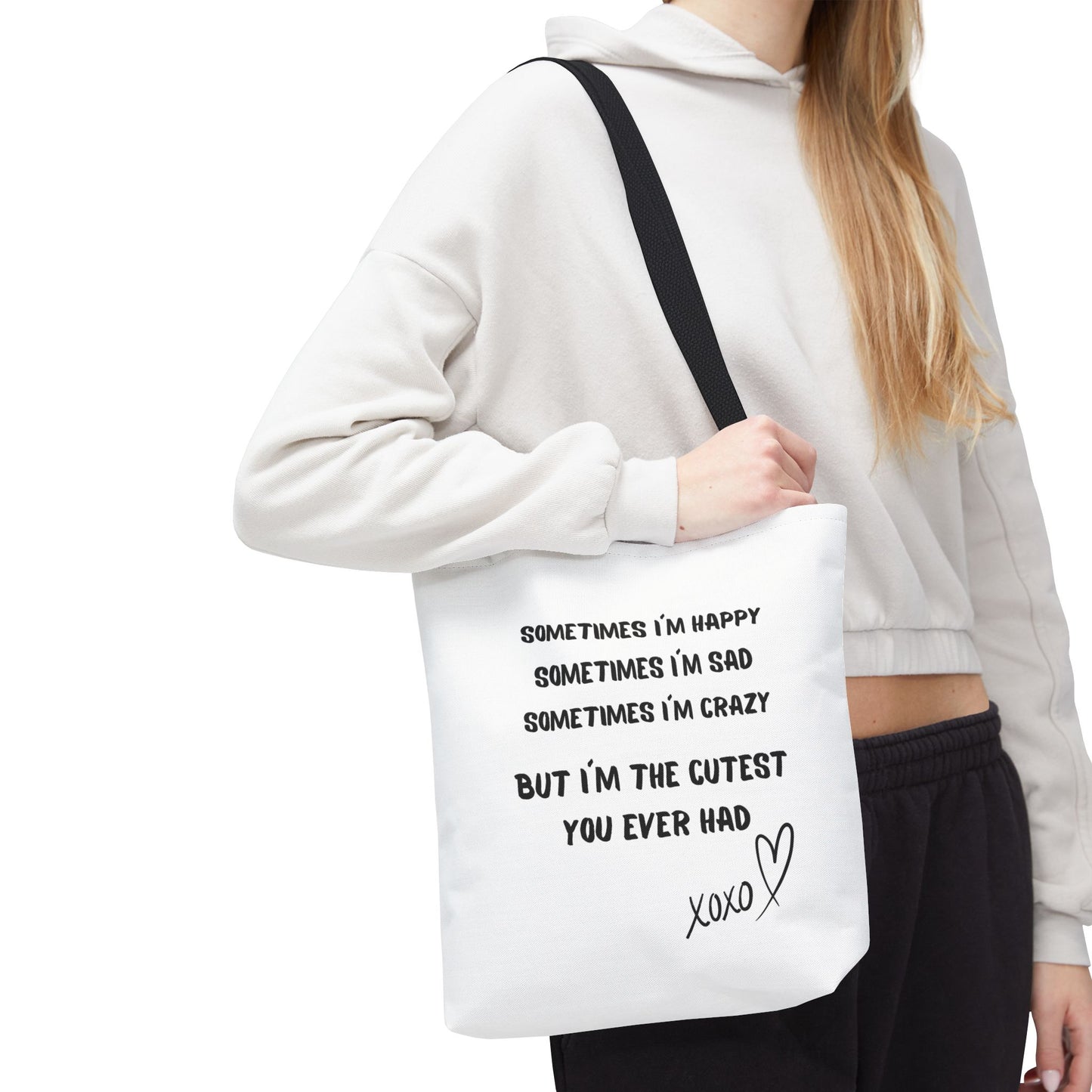 HAPPY SAD CRAZY Tote Bag (AOP)