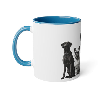 DOG FRIENDS White Accent Mug, 11oz