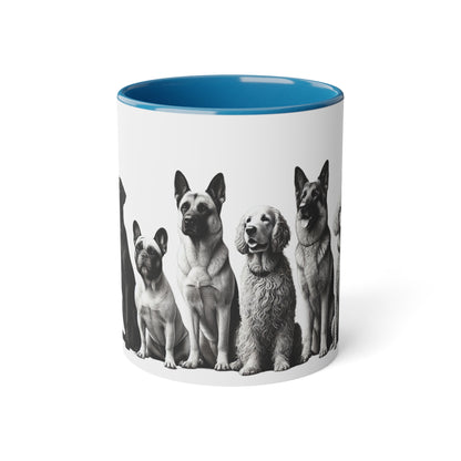 DOG FRIENDS White Accent Mug, 11oz