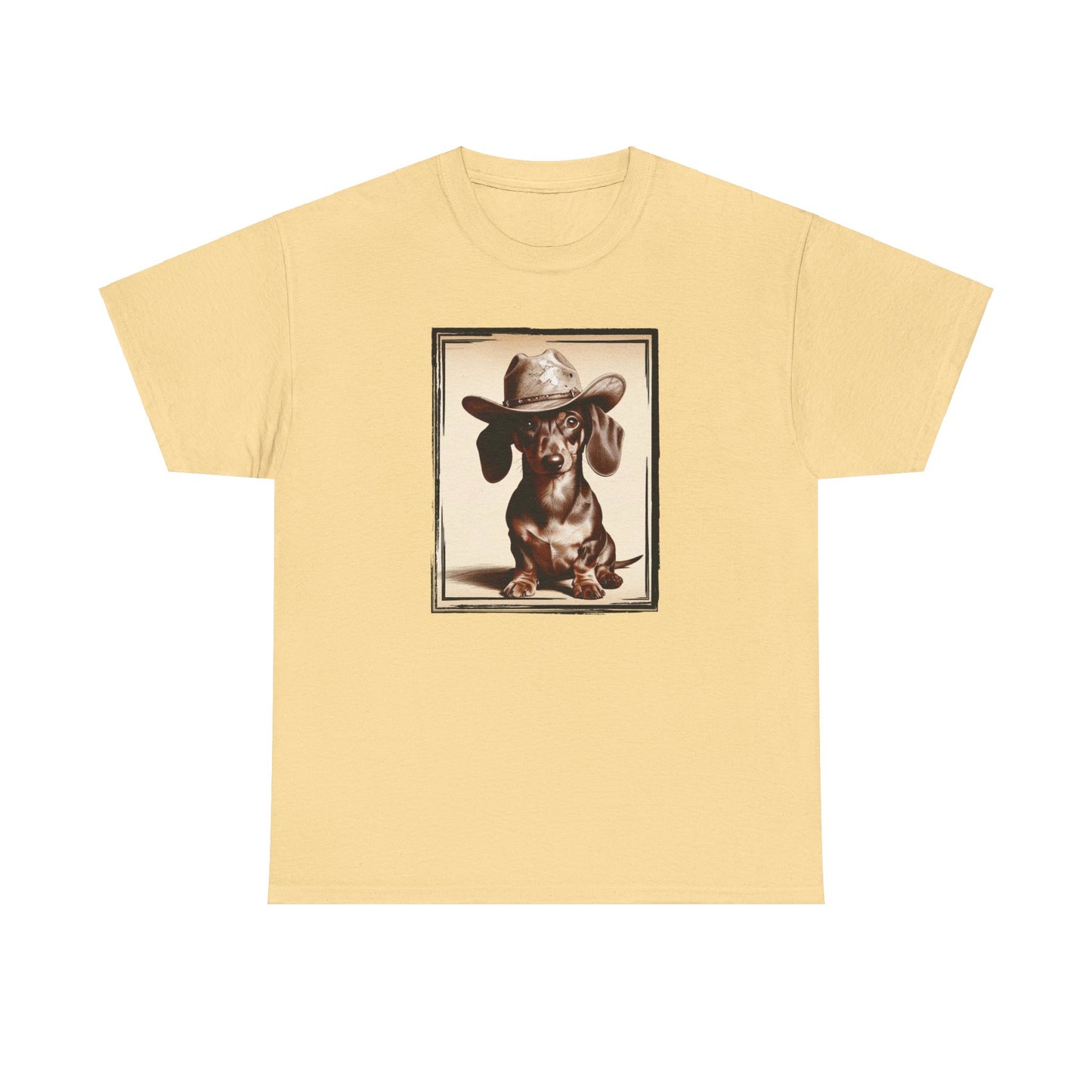 DACHSHUND COWBOY Unisex Heavy Cotton Tee