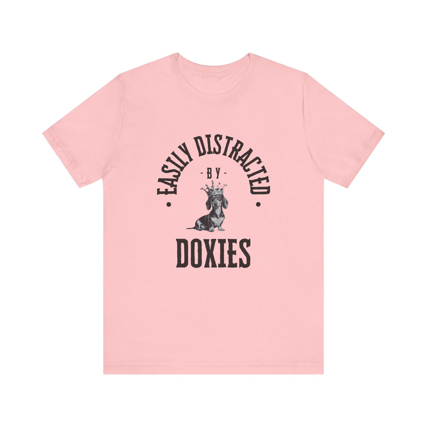 EASILY DISTRACTED BY DOXIES Unisex Jersey Short Sleeve Tee