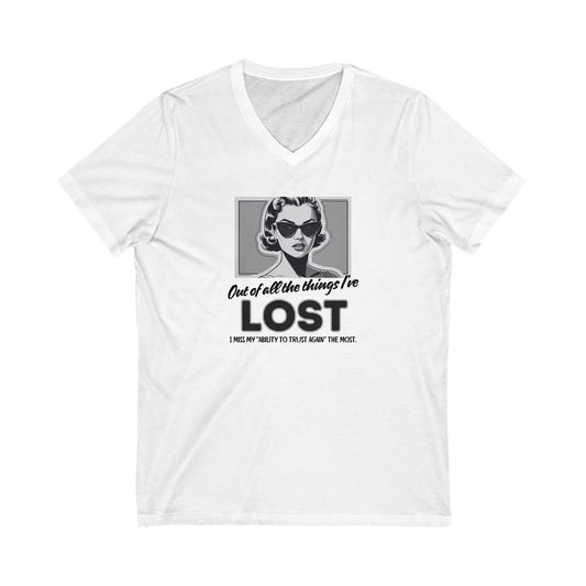 LOST Unisex Jersey Short Sleeve V-Neck Tee