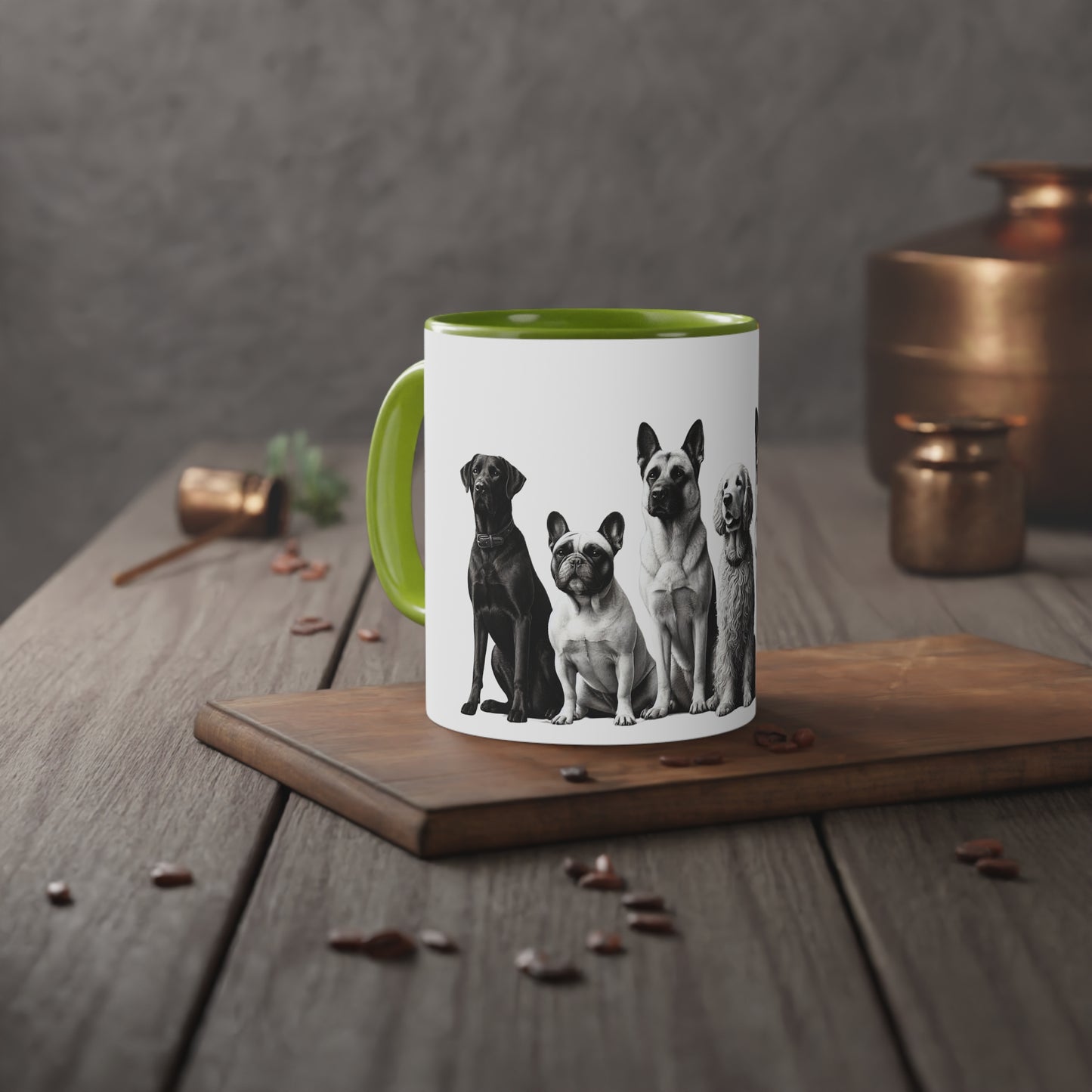 DOG FRIENDS White Accent Mug, 11oz