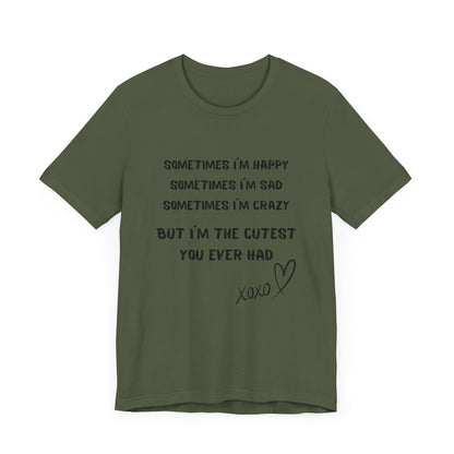 HAPPY SAD CRAZY Unisex Jersey Short Sleeve Tee