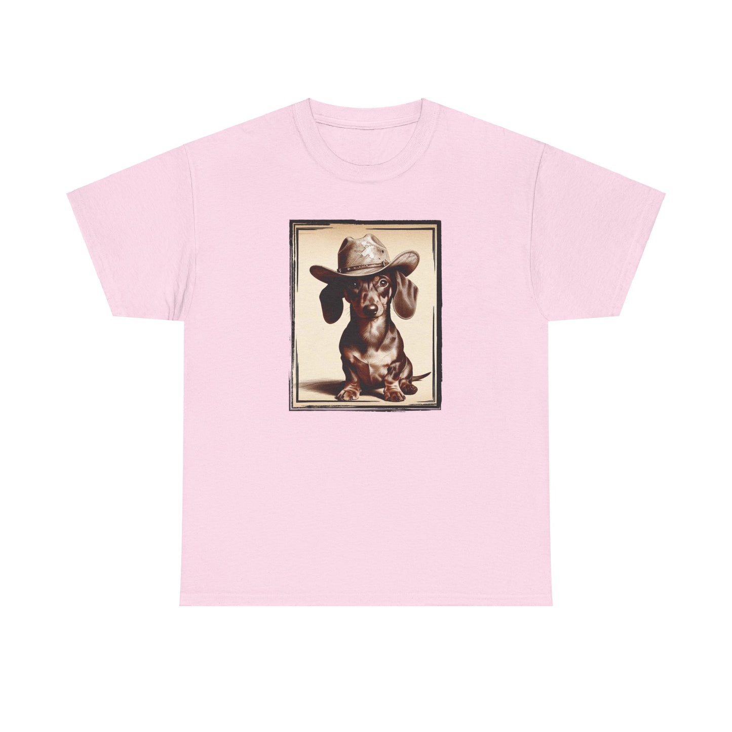 DACHSHUND COWBOY Unisex Heavy Cotton Tee