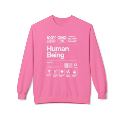 HUMAN BEING Unisex Midweight Softstyle Fleece Crewneck Sweatshirt