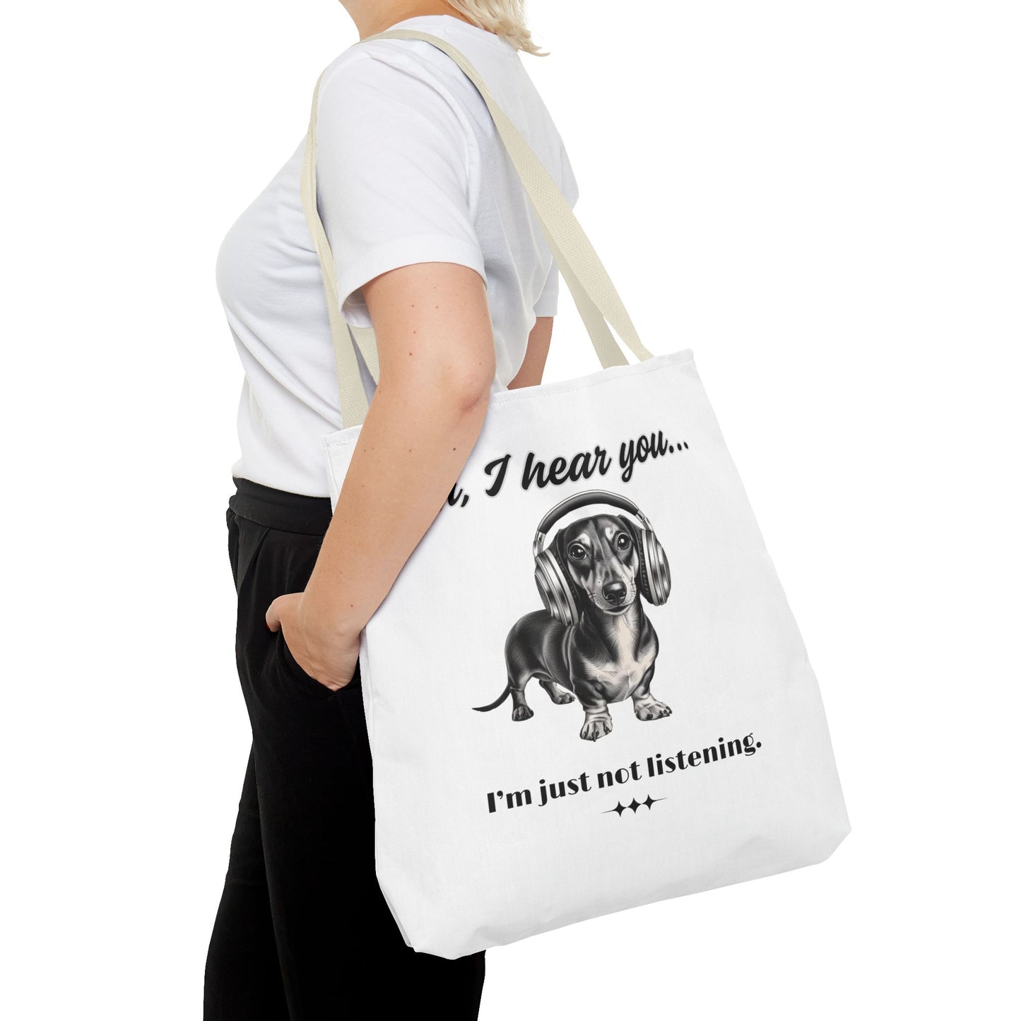 DOXIE NOT LISTENING Tote Bag (AOP)