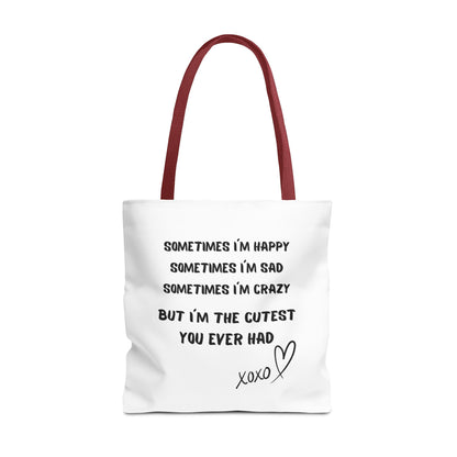 HAPPY SAD CRAZY Tote Bag (AOP)