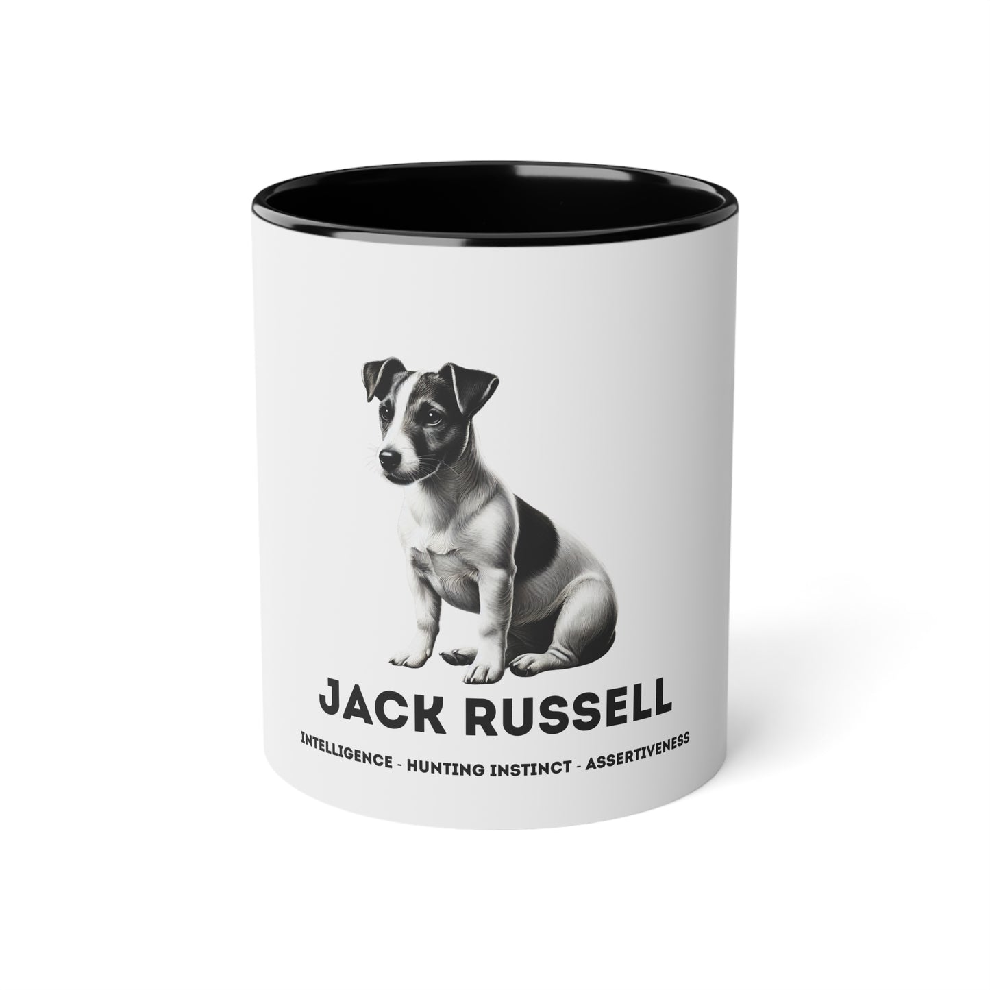 JACK RUSSELL White Accent Mug, 11oz