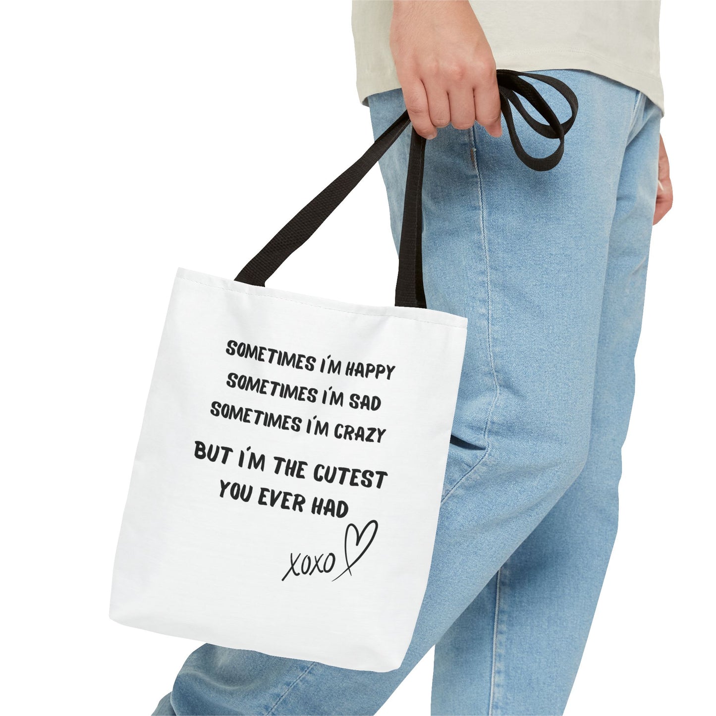 HAPPY SAD CRAZY Tote Bag (AOP)