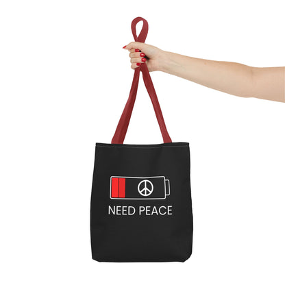 NEED PEACE Tote Bag (AOP)