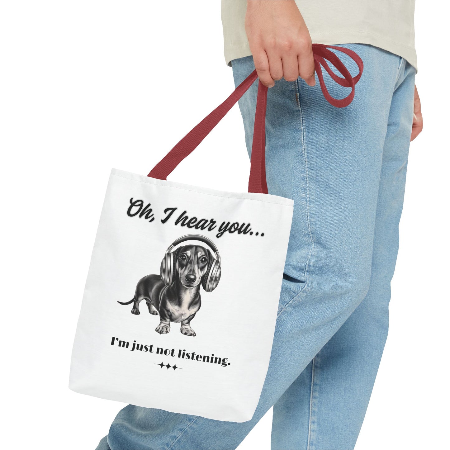 DOXIE NOT LISTENING Tote Bag (AOP)