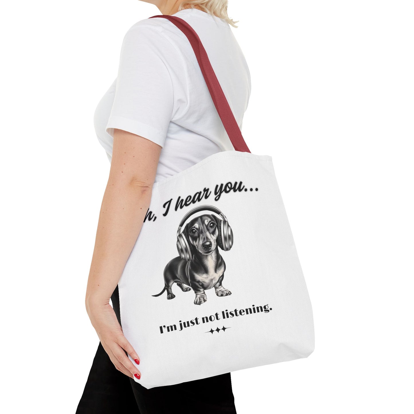 DOXIE NOT LISTENING Tote Bag (AOP)